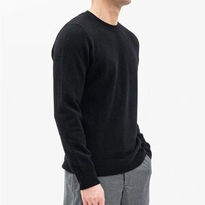 NORSE PROJECTS Sigfred Lambswool Sweater Black Italian Crewneck Italy Mens Sz S